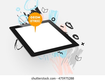 Hand Drawn Universal Art. Design for Flyers, Placards, Posters, Invitations, Brochures. Artistic Creative Template. Abstract Modern Style