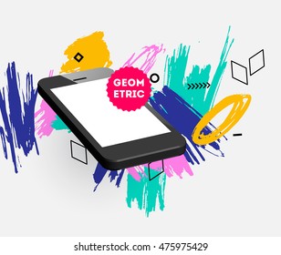 Hand Drawn Universal Art. Design for Flyers, Placards, Posters, Invitations, Brochures. Artistic Creative Template. Abstract Modern Style