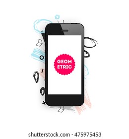 Hand Drawn Universal Art. Design for Flyers, Placards, Posters, Invitations, Brochures. Artistic Creative Template. Abstract Modern Style