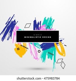 Hand Drawn Universal Art. Design for Flyers, Placards, Posters, Invitations, Brochures. Artistic Creative Template. Abstract Modern Style