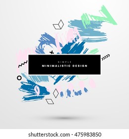 Handgezeichnete universelle Kunst. Design für Flyer, Plakate, Poster, Einladungen, Broschüren. Künstlerische Vorlage. Abstrakter moderner Stil