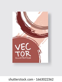Hand Drawn Universal Card. Design for Flyers, Placards, Posters, Invitations, Brochures. Artistic Bright Creative Templates. Abstract Grunge Modern Style. Vector Illustration.