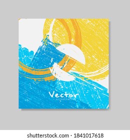Hand Drawn Universal Card. Design for Flyers, Placards, Posters, Invitations, Brochures. Artistic Bright Creative Templates. Abstract Grunge Modern Style. Vector Illustration.