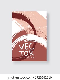 Tarjeta universal dibujada a mano. Diseño para volantes, carteles, afiches, invitaciones, folletos. Plantillas creativas de brillo artístico. Resumen Grunge Estilo Moderno. Ilustración vectorial.
