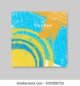 Tarjeta universal dibujada a mano. Diseño para volantes, carteles, afiches, invitaciones, folletos. Plantillas creativas de brillo artístico. Resumen Grunge Estilo Moderno. Ilustración vectorial.