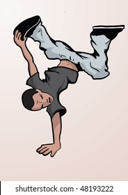 Hand drawn urban dancer.