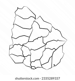 Hand Drawn Uruguay Map Illustration, can be used for business designs, presentation designs or any suitable designs.
