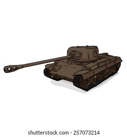 Hand drawn US medium tank T20