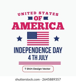 Hand drawn USA Independence Day, 4th of July. statue of liberty.