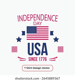 Hand drawn USA Independence Day, 4th of July. statue of liberty.