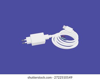 Handgezogener USB-Netzadapter