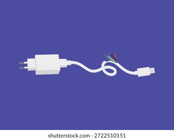 Adaptador de corriente USB dibujado a mano