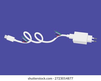 Adaptador de energia USB desenhado à mão