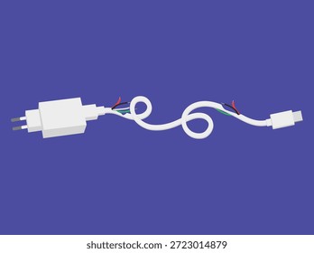 Adaptador de energia USB desenhado à mão