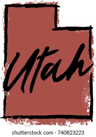 Hand Drawn Utah State Design