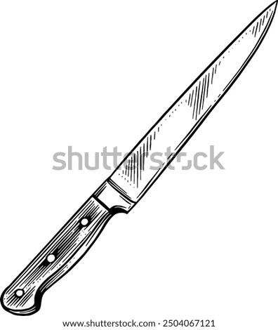 Hand drawn Utility Knife Sketch Illustration