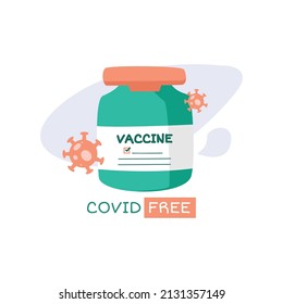 Hand drawn vaccination campaign vector design
