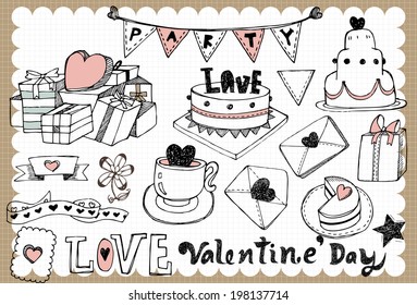 Hand drawn valentine A