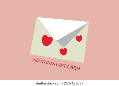 Hand Drawn Valentines Card Background with Illustration