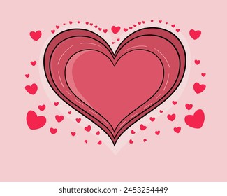 Hand drawn Valentine's Day background