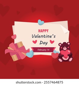 Hand Drawn Valentine's Day Background illustration