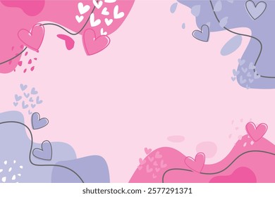 Hand drawn valentine's day background vector template EPS.10