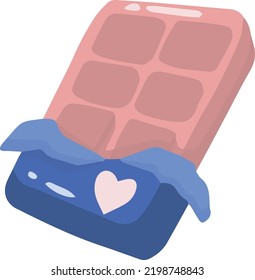 Hand Drawn Valentine's Day Chocolate illustration isolated on background