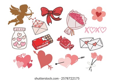 hand drawn valentine's day clip art