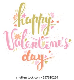 Hand drawn Valentine's Day colorful vector illustration