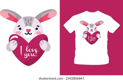 hand drawn valentines day cute shirt designs editable template