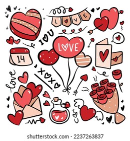 Hand drawn Valentine's Day doodle