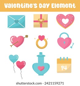 Hand drawn valentine's day element collection
