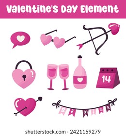 Hand drawn valentine's day element collection