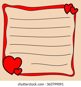 hand drawn valentine's day greeting card