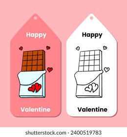 Hand drawn Valentines day label