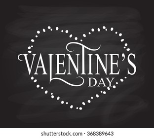 Hand drawn Valentines Day lettering typography text, badge,icon. Celebration poster, card, postcard, invitation, banner. Romantic quote vector background. Holiday calligraphy with hearts