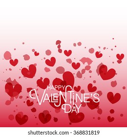 Hand drawn Valentines Day lettering typography text, badge,icon. Celebration poster, card, postcard, invitation, banner. Romantic quote vector background. Holiday calligraphy with hearts