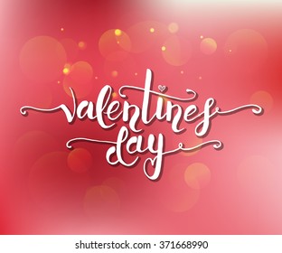Hand drawn Valentines Day lettering typography text, badge,icon. Celebration poster, card, postcard, invitation, banner. Romantic quote vector background. Holiday calligraphy with hearts