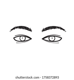 hand drawn various character eyes illustration vector