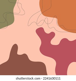 Hand drawn various doodle shapes and objects in pastel colors. Contemporary modern trendy vector illustration. Each background is isolated.