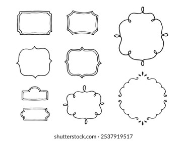 
Hand drawn various frame sets