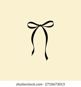 Hand drawn various ribbons and bows. Christmas, and New Year, Minimalist drawing sketch. Vintage vector illustration ink doodle style. For poster, greeting cards, wedding invitations, branding