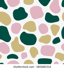 Hand drawn various shapes. Abstract contemporary seamless pattern. Modern trendy vector illustration. Perfect for textile print