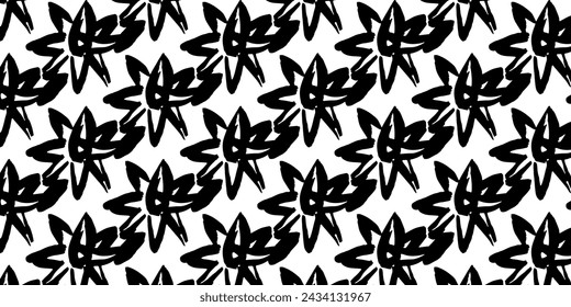 Hand drawn various shapes, Abstract contemporary seamless pattern.