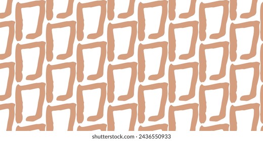 Hand drawn various shapes, Abstract contemporary seamless pattern.