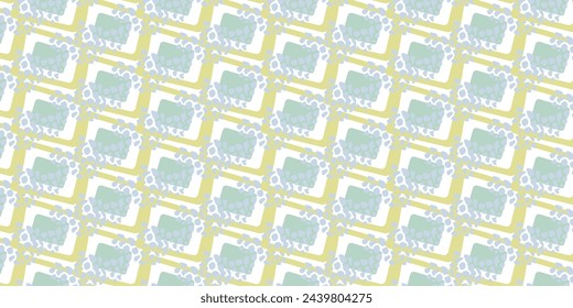 Hand drawn various shapes, Abstract contemporary seamless pattern.