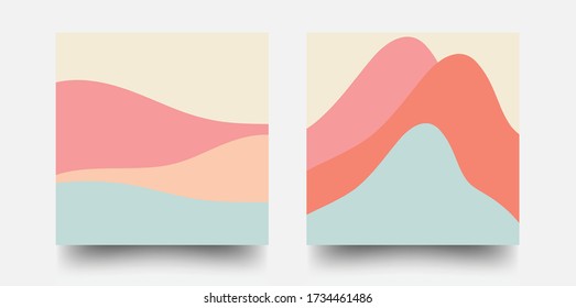 Hand Drawn Various Shapes And Doodle Objects. Contemporary Modern Trendy Vector Illustrations. Pastel Colors.