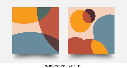 Hand Drawn Various Shapes And Doodle Objects. Contemporary Modern Trendy Vector Illustrations. Pastel Colors.