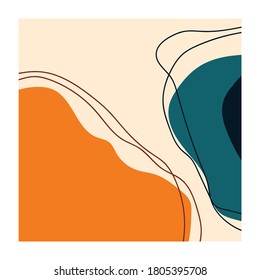 hand drawn various shapes and doodle objects. Abstract contemporary modern trendy vector illustration. All elements are isolated