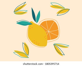 hand drawn various shapes and doodle objects. Abstract contemporary modern trendy vector illustration. All elements are isolated